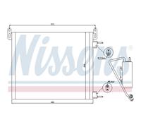 Condensatore, impianto di climatizzazione NISSENS NIS 94805