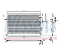 Condensatore radiatore climatizzazione R 134a 94808 NISSENS per LAND ROVER