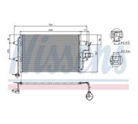 Condensatore, impianto di climatizzazione NISSENS 94838