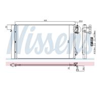 Condensatore, impianto di climatizzazione NISSENS 94873