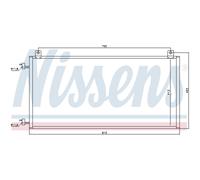 Condensatore radiatore climatizzazione R 134a 94967 NISSENS per CHEVROLET