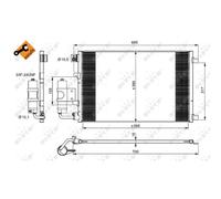 Condensatore radiatore climatizzazione 350042 NRF per NISSAN