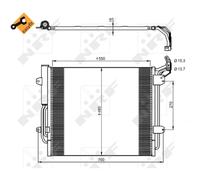 NRF Condensatore climatizzazione 350054 per VW Sharan (7N1, 7N2) e SEAT
