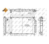Condensatore radiatore climatizzazione 350055 NRF per NISSAN MICRA III