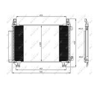 Condensatore, impianto di climatizzazione NRF 350062