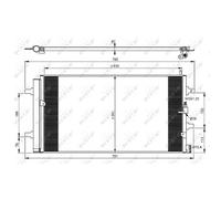 Condensatore, impianto di climatizzazione NRF 350069