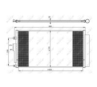 Condensatore, impianto di climatizzazione NRF 350071