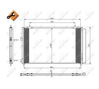 NRF Condensatore aria condizionata 350222 per Toyota RAV4 IV con essicatore