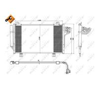 Condensatore, impianto di climatizzazione NRF 350229