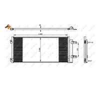 Condensatore, impianto di climatizzazione NRF 350338