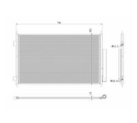 Condensatore, impianto di climatizzazione NRF 350426