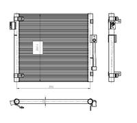 Condensatore, impianto di climatizzazione NRF 350447