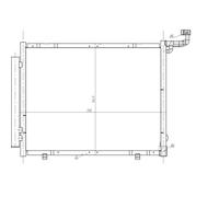 Condensatore radiatore climatizzazione 350482 NRF per FORD FIESTA VII ECOSPORT