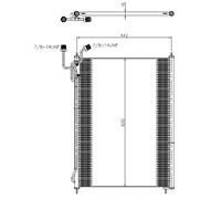 Condensatore, impianto di climatizzazione NRF 350503