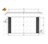 NRF Condensatore climatizzazione 35523 per Subaru Forester con guarnizione