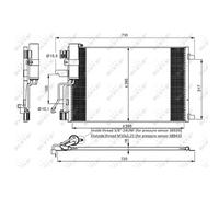 Condensatore, impianto di climatizzazione NRF 35975