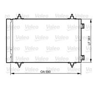Condensatore, impianto di climatizzazione VALEO 814366