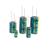 Condensatore in alluminio ad alta frequenza e bassa 10V 16V 25V 35V 50V 400V 100UF 220UF 330UF 470UF 680UF 1000UF 1500UF 2200UF 3300UF(10V220UF 50PCS)