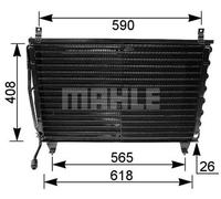 MAHLE ORIGINAL AC 167 000P Condensatore climatizzatore
