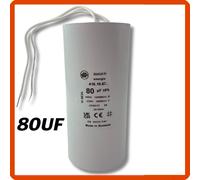 Condensatore motore elettrico 80uf microfarad 425V 475V con filo elettropompa