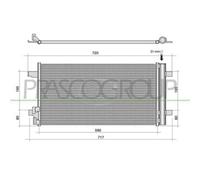 PRASCO AD124C001 Condensatore climatizzatore