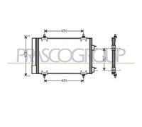 Condensatore Climatizzatore Prasco CI424C001 Prascoselection per Citroën Peugeot