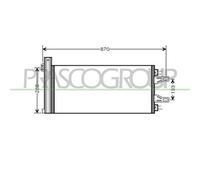 Condensatore Climatizzatore Prasco CI954C002 Aq per Citroën Fiat Peugeot