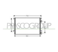 Condensatore Climatizzatore Prasco OP056C002 Prascoselection per Opel Vauxhall