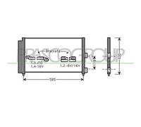Condensatore Per Fiat Punto Dal 1999 Al 2003 Ft133c006 51802116