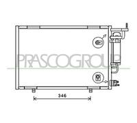 Condensatore Climatizzatore Prasco FD346C001 Prascoselection per Ford