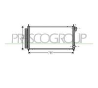 PRASCO HD322C001 Condensatore climatizzatore