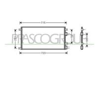PRASCO FT926C001 Condensatore climatizzatore