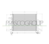 PRASCO JE100C003 Condensatore climatizzatore