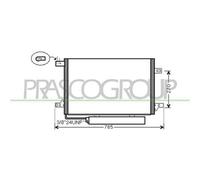 Prasco Condensatore climatizzatore ME324C001 con essicatore per Mercedes Classe A (W169) 2008-2012