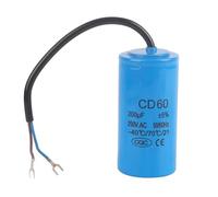 Condensatore per Motore 200uF, Connettore a Filo 250VAC, Adatto per Compressore d'Aria - e Affidabilità