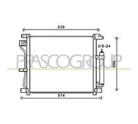 PRASCO DS700C003 Condensatore climatizzatore