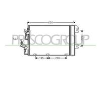 Prasco Condensatore climatizzatore OP410C001 con essiccatore per Opel/Vauxhall Astra H (2004-2006)
