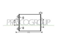 Condensatore Aria Condizionata PRASCO per Opel Vivaro A Pritsche/Telaio