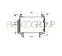 PRASCO TY325C001 Condensatore climatizzatore