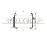 Condensatore, Climatizzatore per TOYOTA YARIS