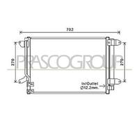 PRASCO VG424C001 Condensatore climatizzatore