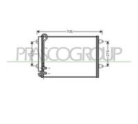 Condensatore Aria Condizionata Con Essicatore PRASCO per VW Passat B6