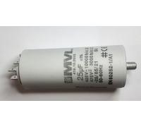 condensatore permanente MVI 25uf 450 volt terminale faston doppio 6,3 mm e vite M8 diametro: 40 mm, lunghezza: 95 mm