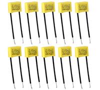 Condensatore Polipropilene, 10 Pezzi Condensatori di Sicurezza Anti Interferenza, 0,22µF 275V X2 Condensatore di Sicurezza per Luci Lampeggianti Lampadina a LED