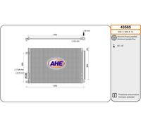 CONDENSATORE RADIATORE ARIA CONDIZIONATA CLIMA PER FIAT 500 PANDA 312 KA