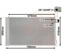 Condensatore Radiatore Aria Condizionata Mercedes Benz Vito 160 180 200 220 250