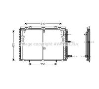 Condensatore Radiatore Aria Condizionata Mercedes Benz W140 C140 NUOVO