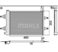 CONDENSATORE RADIATORE ARIA CONDIZIONATA VOLKSWAGEN SEAT, SKODA, VOLKSWAGEN