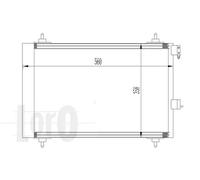 Condensatore radiatore climatizzazione 009-016-0009 ABAKUS per CITROËN PEUGEOT