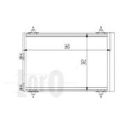 Condensatore radiatore climatizzazione 009-016-0017 ABAKUS per CITROËN PEUGEOT